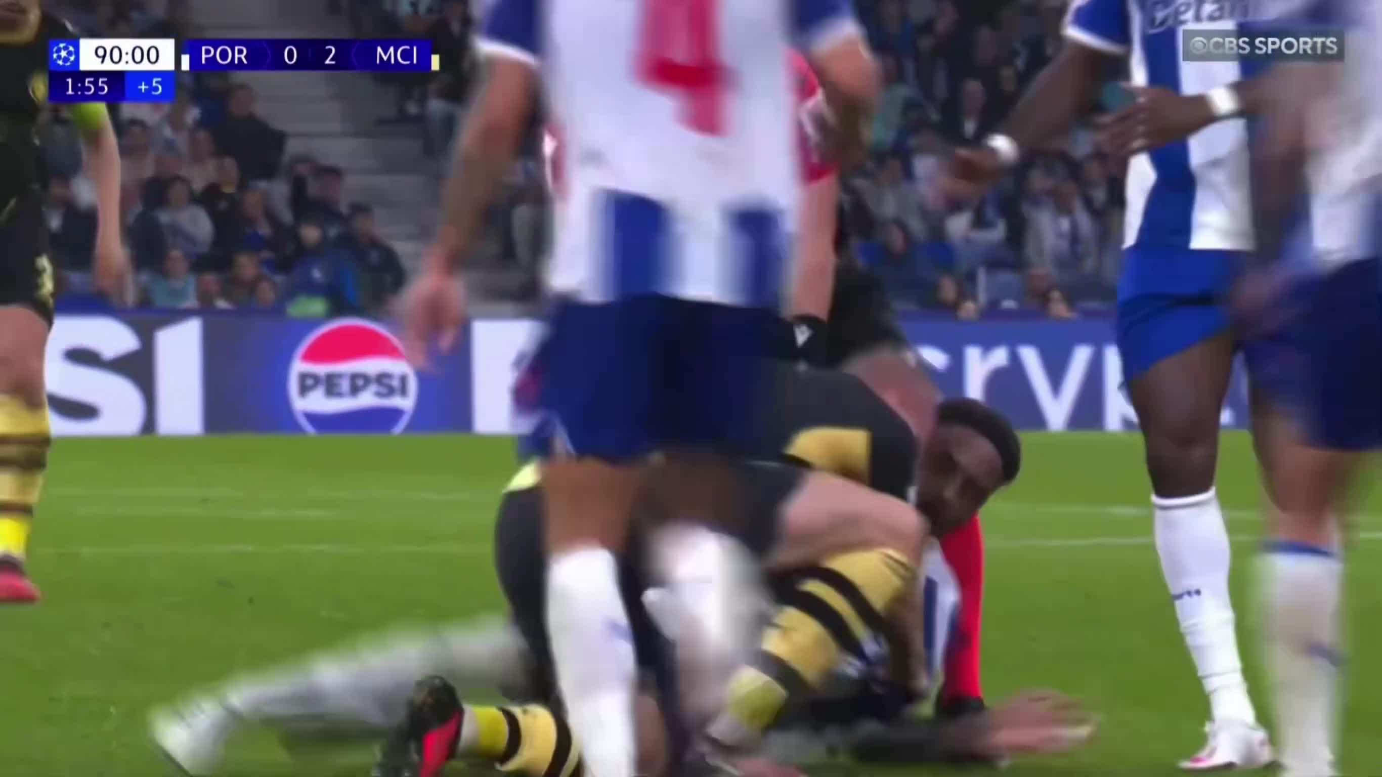 Haaland and Rosario got into it almost at the end of the match