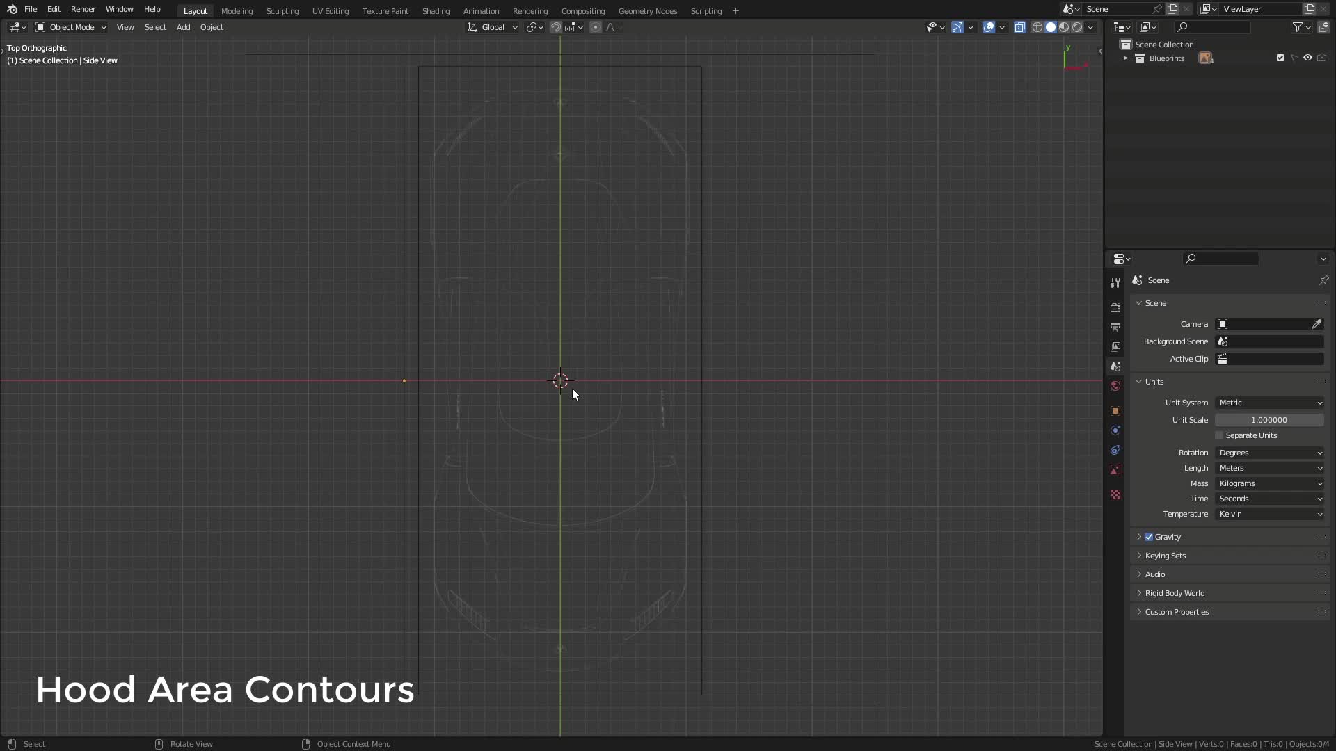 B3D - Cars IO - 03 - Modeling - Exterior - Guide Meshes - 02 - Hood Area Contours