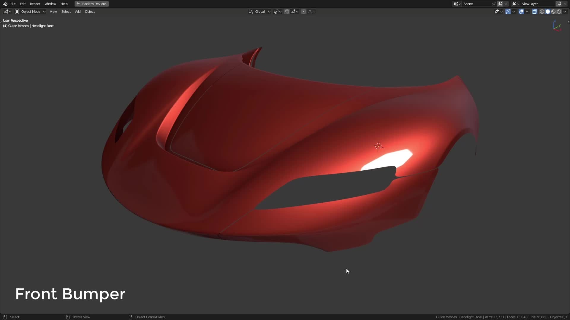 B3D - Cars IO - 04 - Modeling - Exterior - Final Panels - 05 - Front Bumper