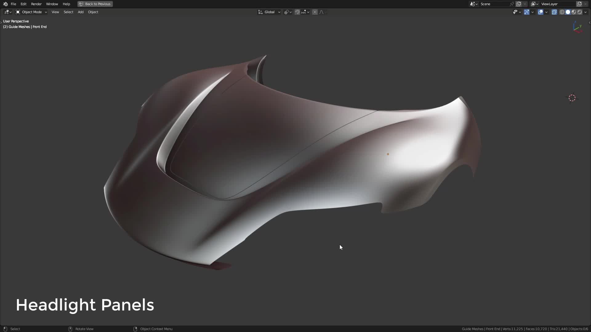B3D - Cars IO - 04 - Modeling - Exterior - Final Panels - 04 - Headlight Panels
