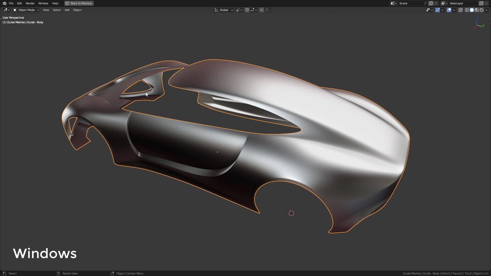 B3D - Cars IO - 03 - Modeling - Exterior - Guide Meshes - 22 - Windows