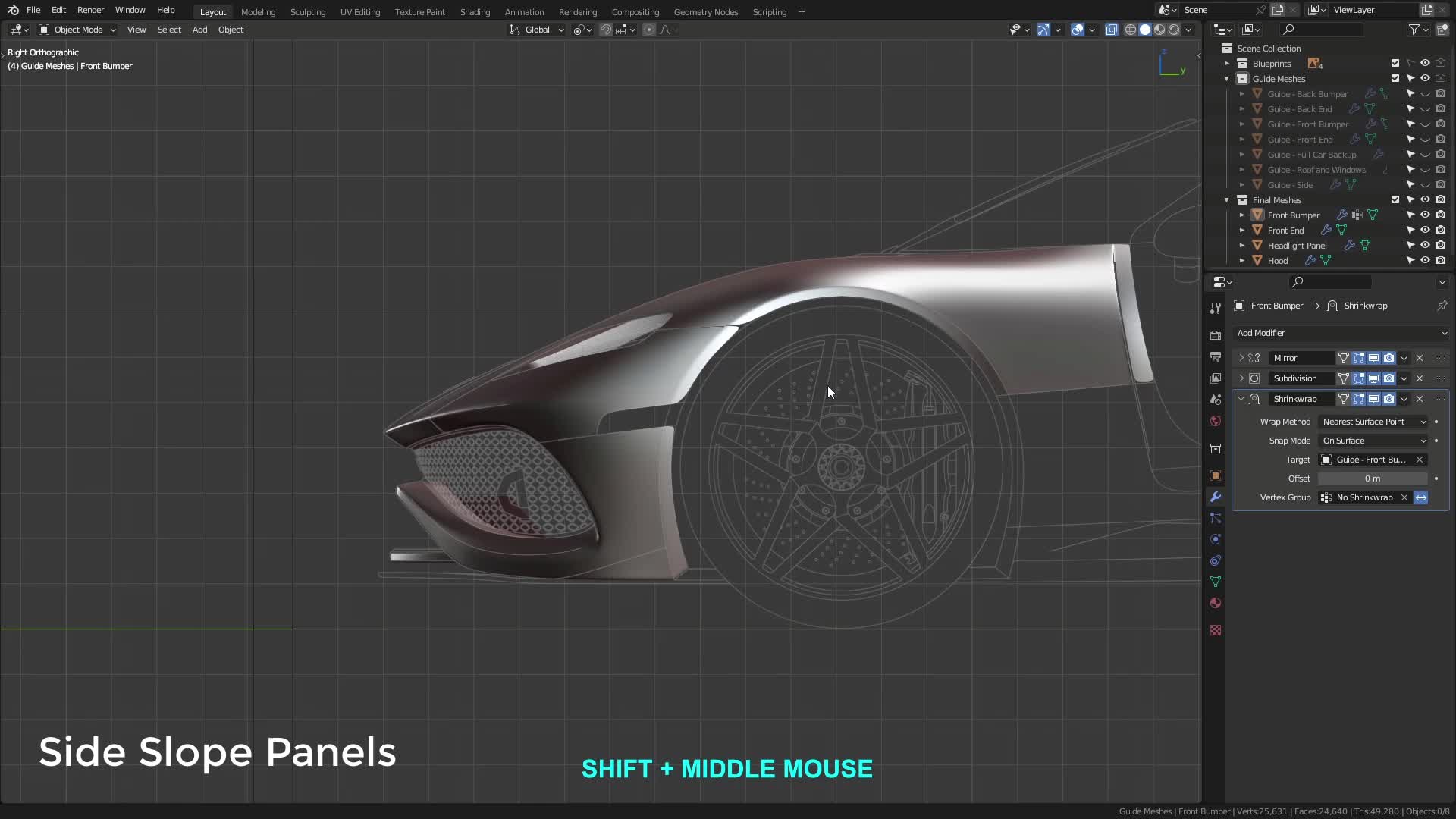 B3D - Cars IO - 04 - Modeling - Exterior - Final Panels - 06 - Side Slope Panels