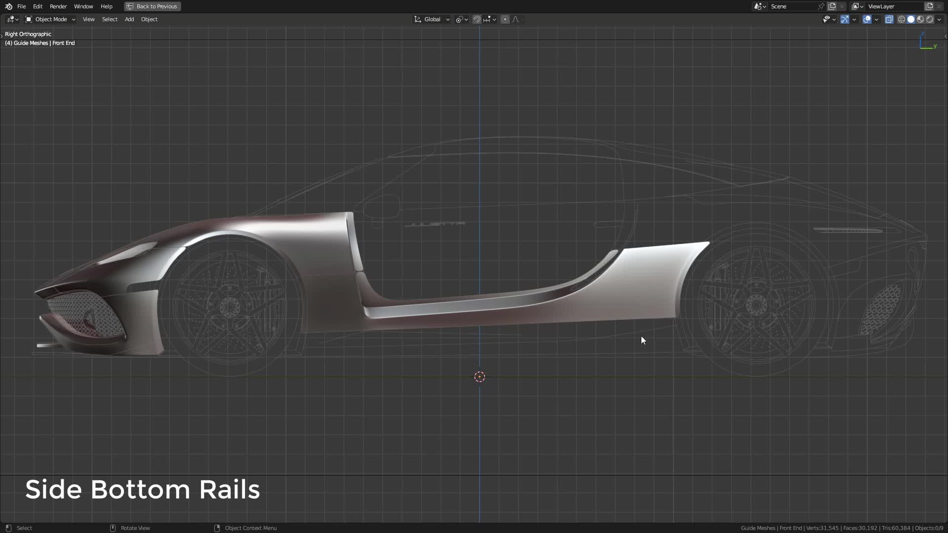 B3D - Cars IO - 04 - Modeling - Exterior - Final Panels - 07 - Side Bottom Rails