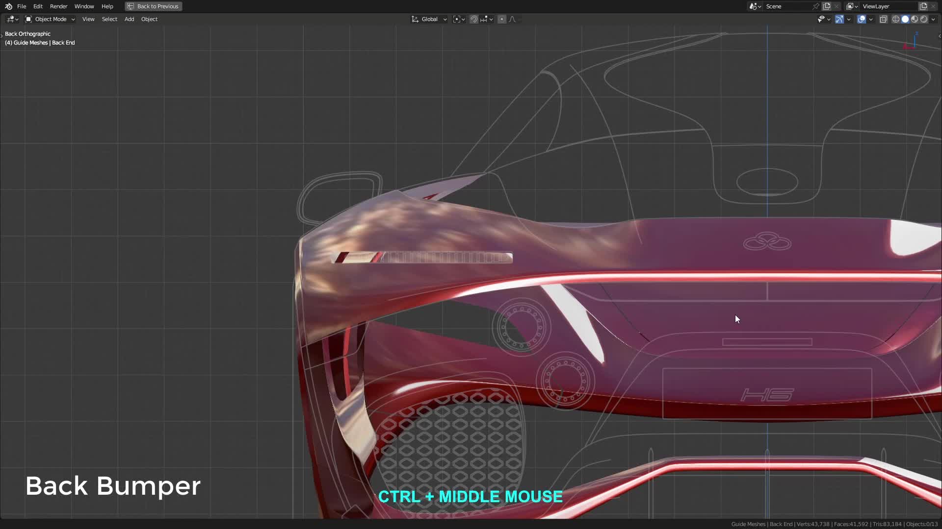 B3D - Cars IO - 04 - Modeling - Exterior - Final Panels - 12 - Back Bumper