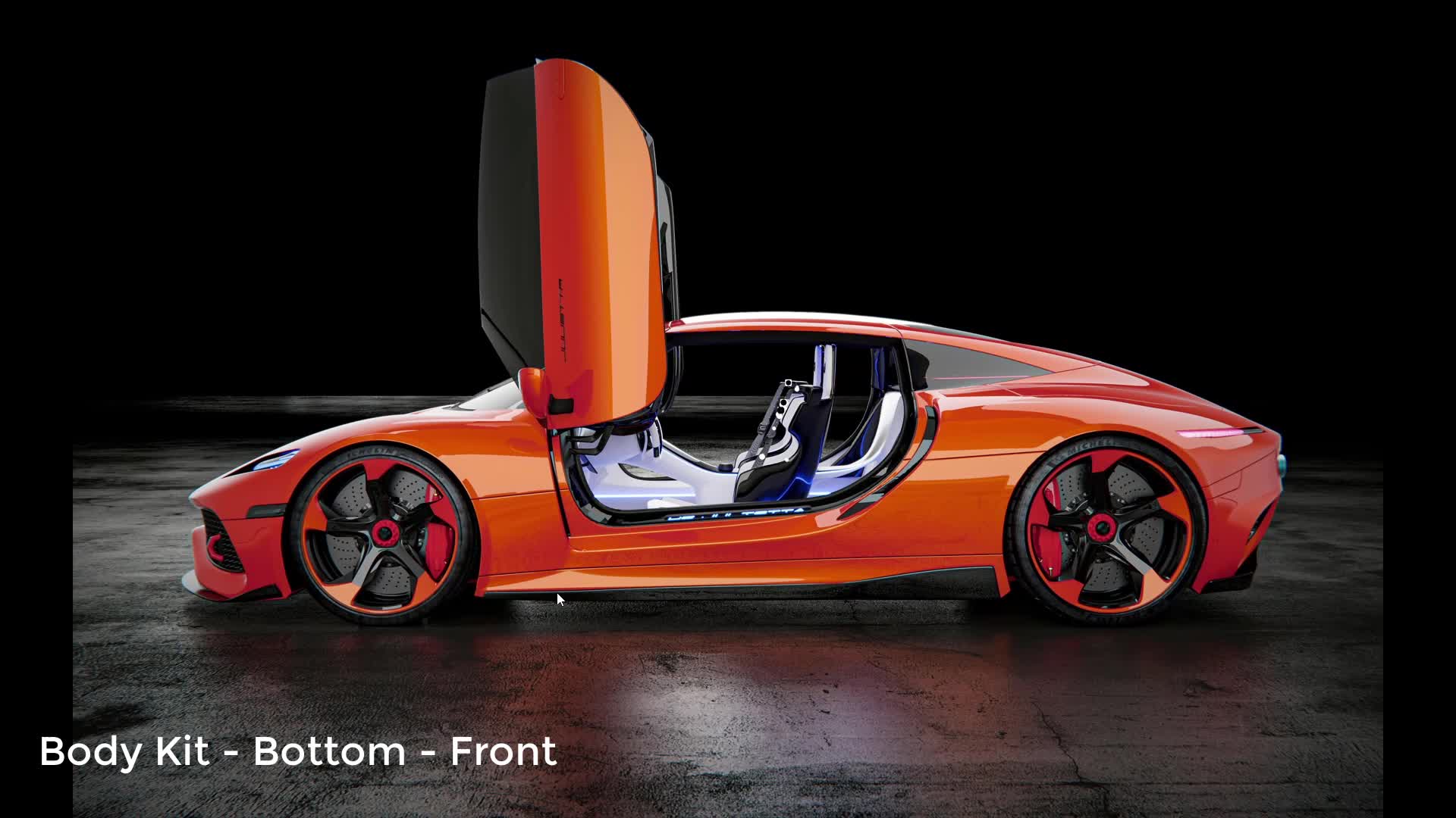 B3D - Cars IO - 06 - Modeling - Exterior - Plastics - 01 - Body Kit - Bottom - Front