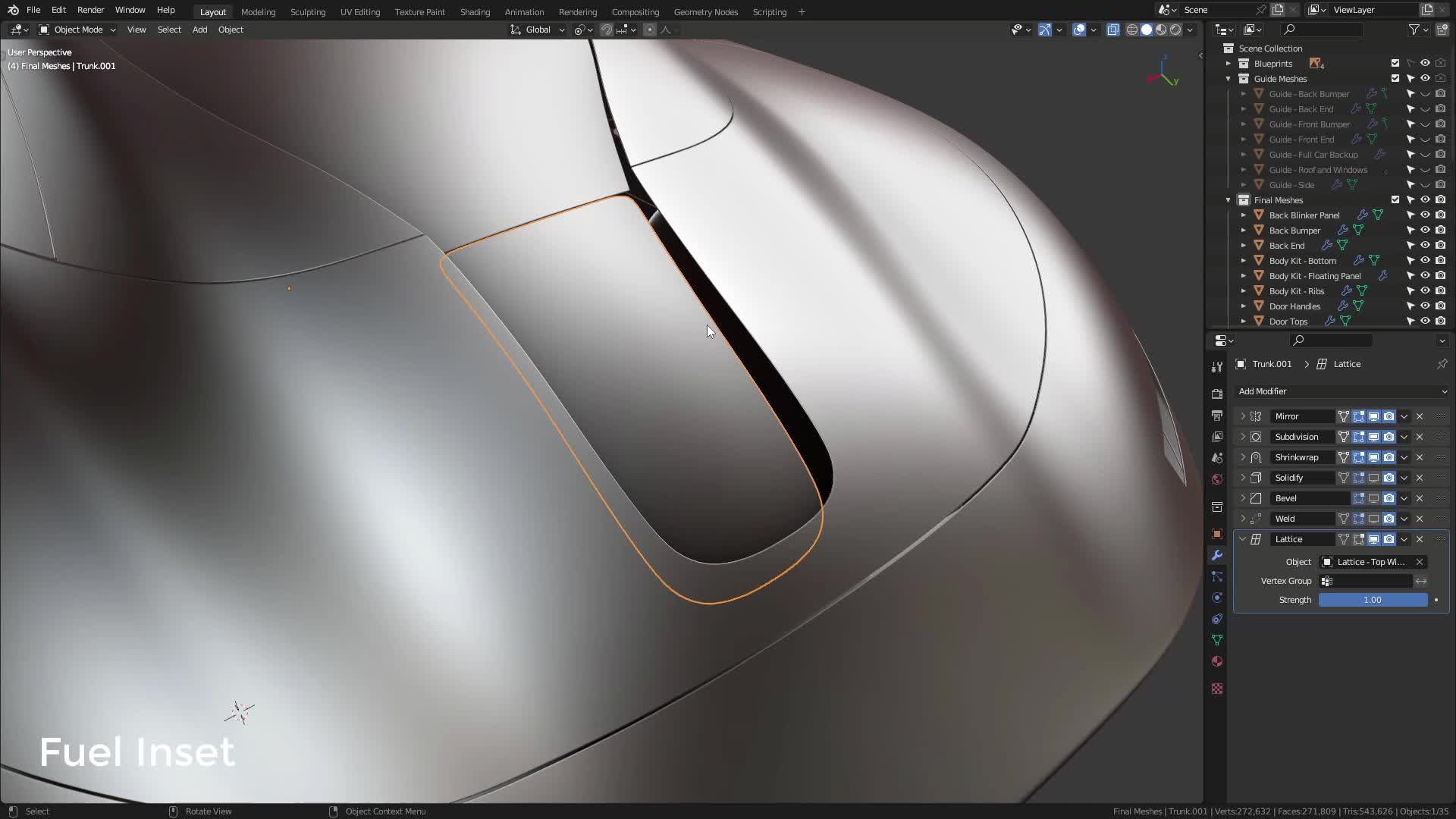 B3D - Cars IO - 06 - Modeling - Exterior - Plastics - 12 - Fuel Inset