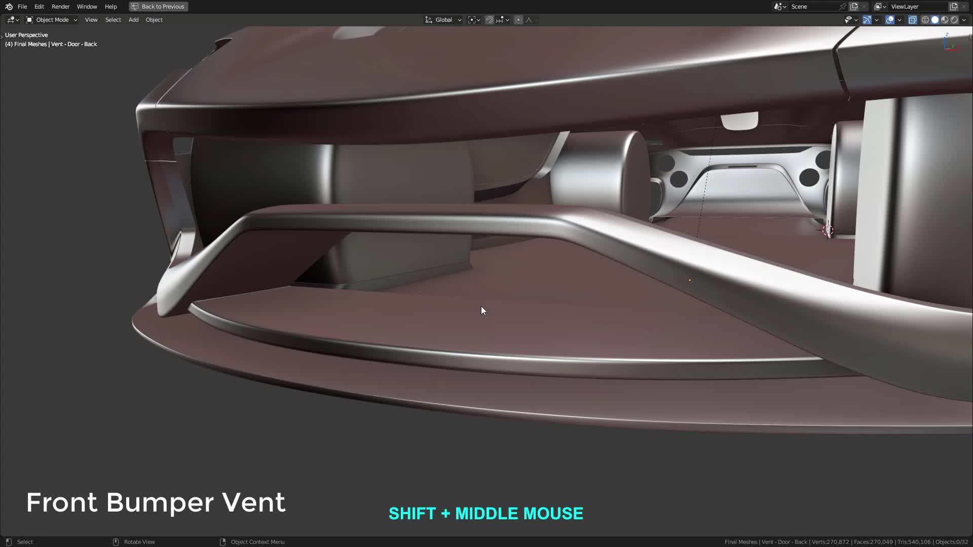 B3D - Cars IO - 06 - Modeling - Exterior - Plastics - 09 - Front Bumper Vent