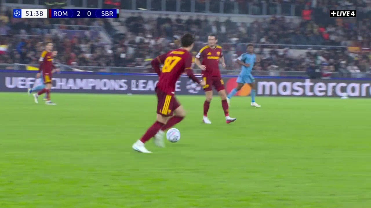 Roma 3-0 Slovan Bratislava — Niccolo Pisilli 52'
