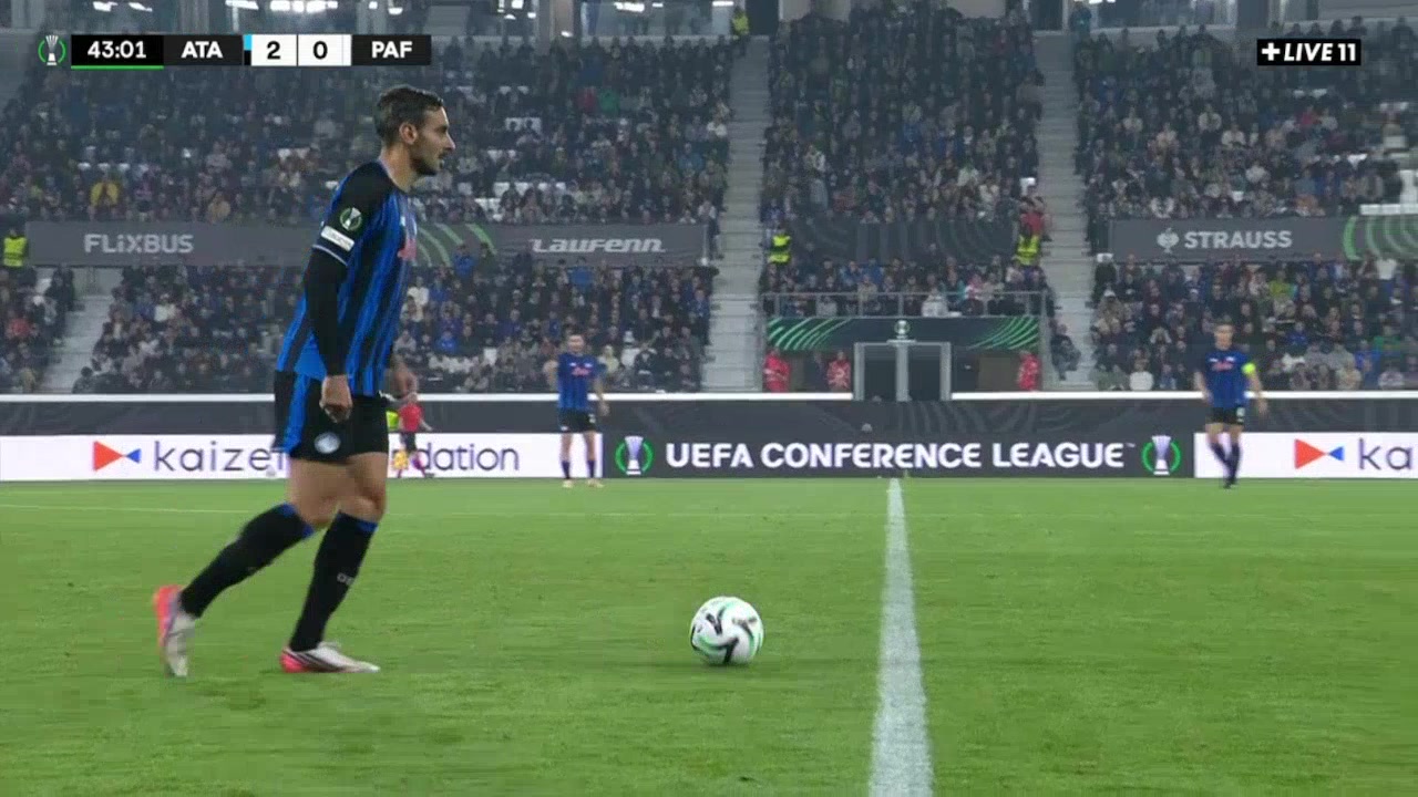 Atalanta 3-0 Pafos — Gianluca Scamacca 44'
