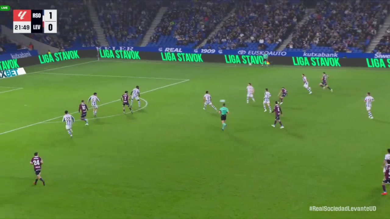 Real Sociedad 1-1 Levante — Nacho Perez 22'