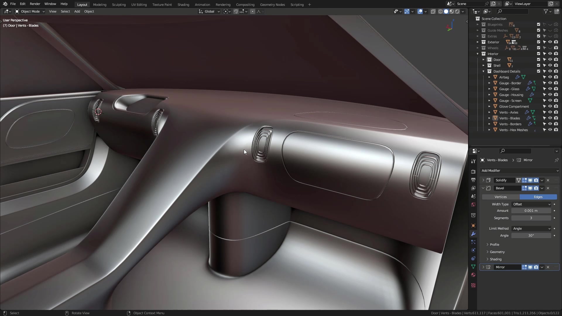 B3D - Cars IO - 21 - Modeling - Interior - Steering - 01 - Steering Column