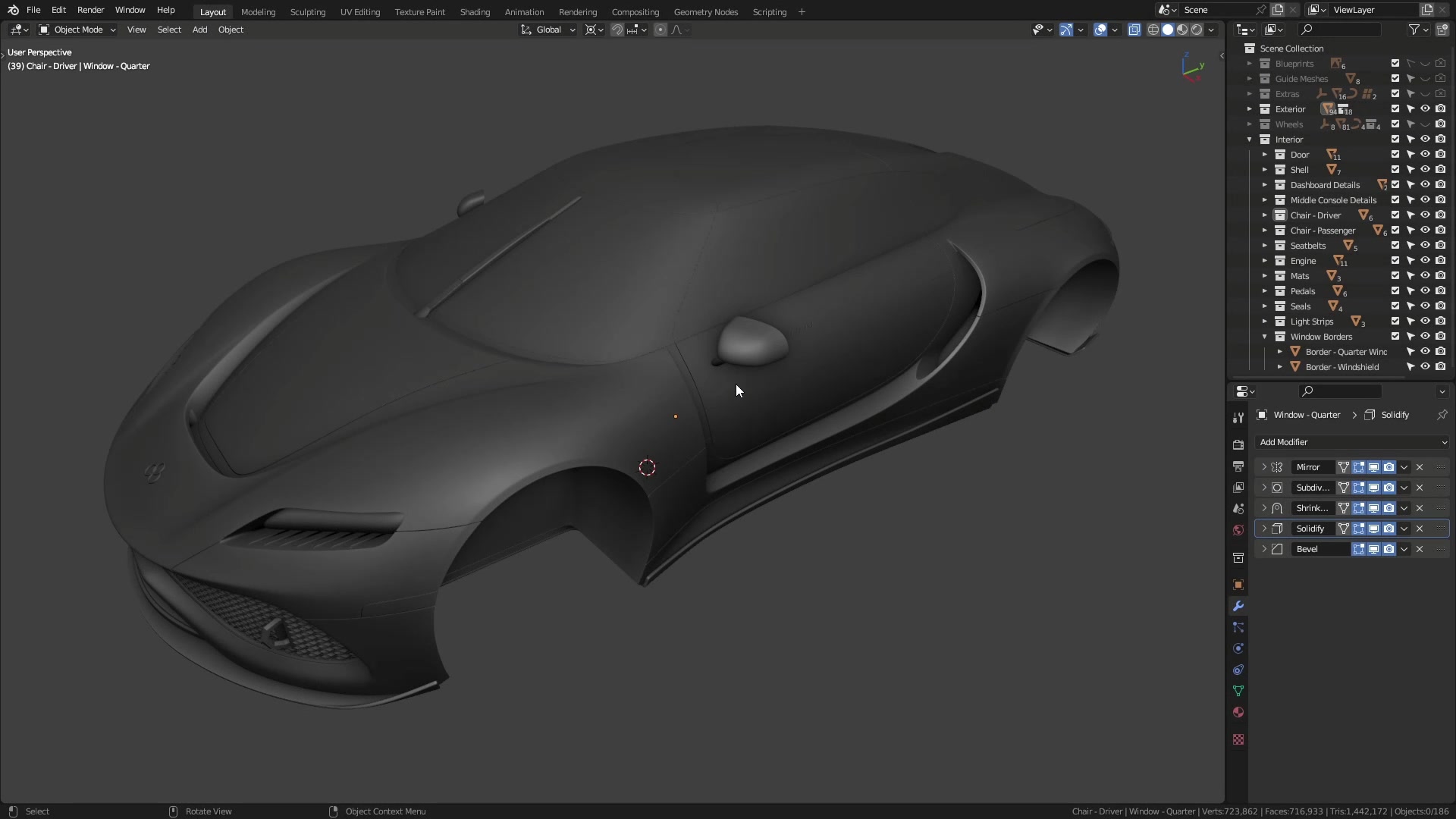 B3D - Cars IO - 29 - Modeling - Interior - Door Hinges - 01 - Basic Door Rig