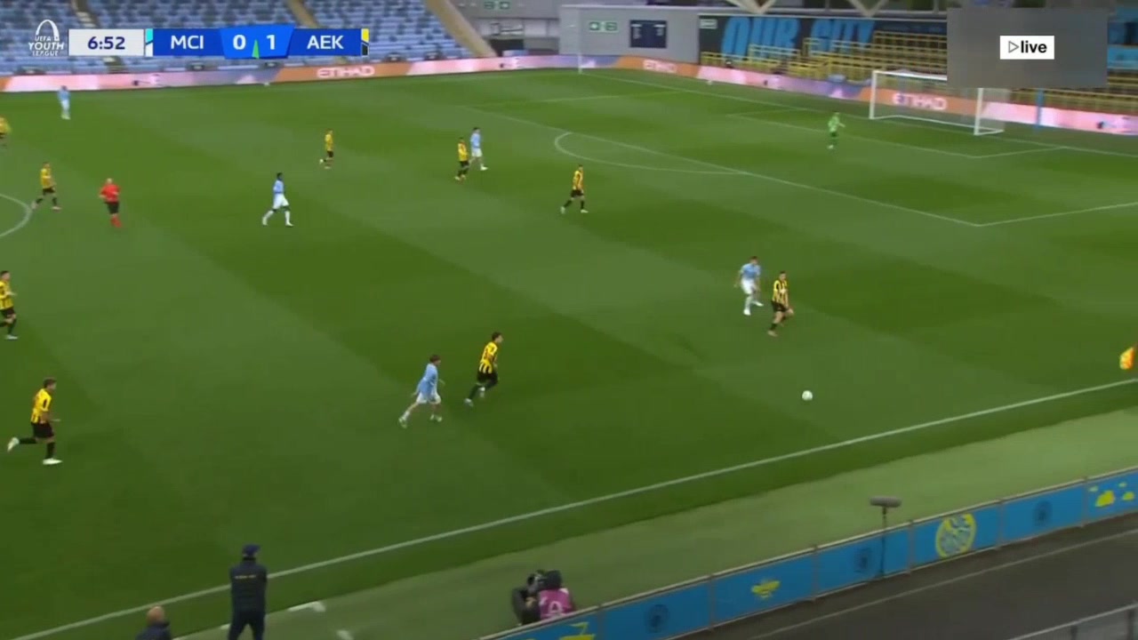 Manchester City U19 1-1 AEK U19 — Teddie Lamb 8'