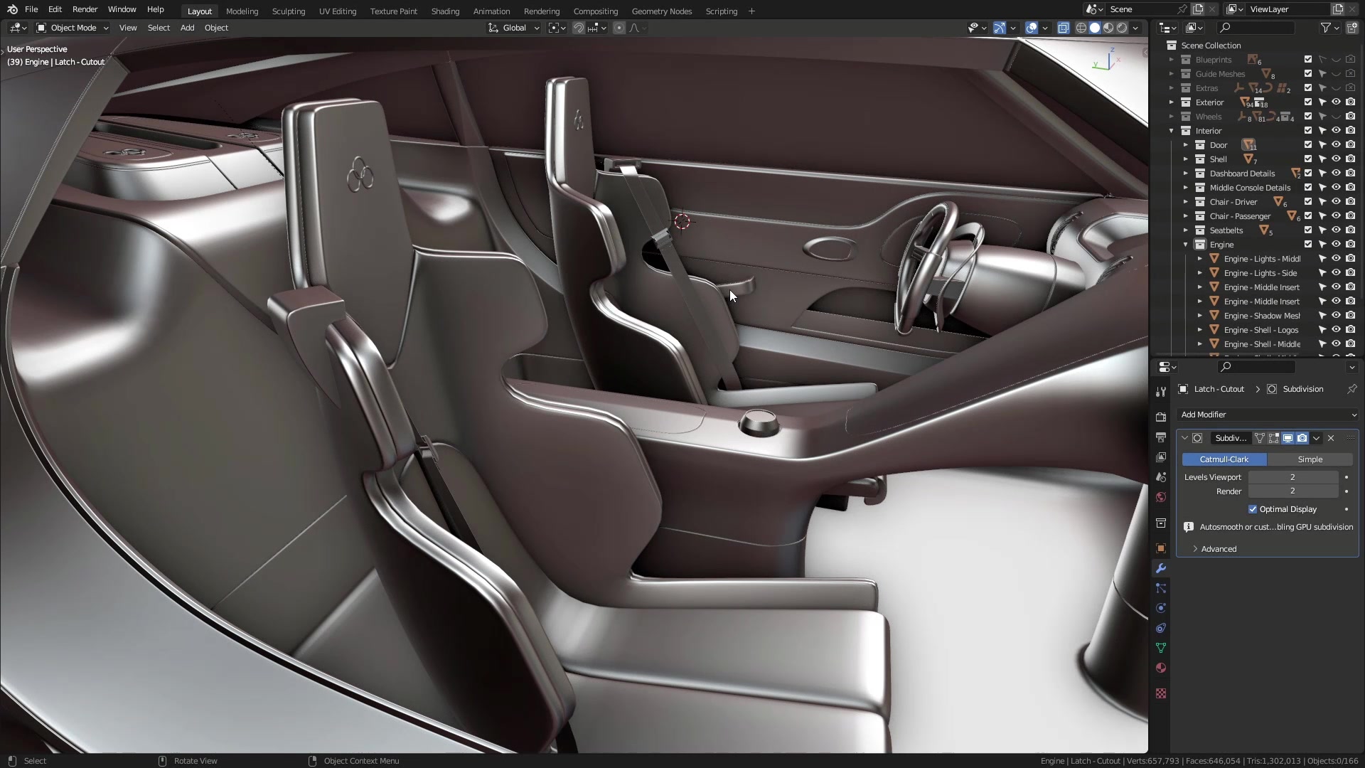 B3D - Cars IO - 26 - Modeling - Interior - Floor Mats - 01 - Front Mats