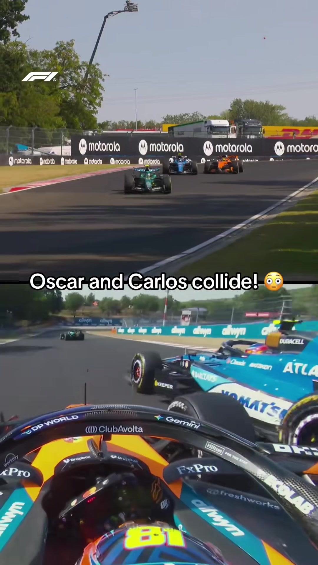 Sainz-Piastri Collision 2026 Hungarian GP