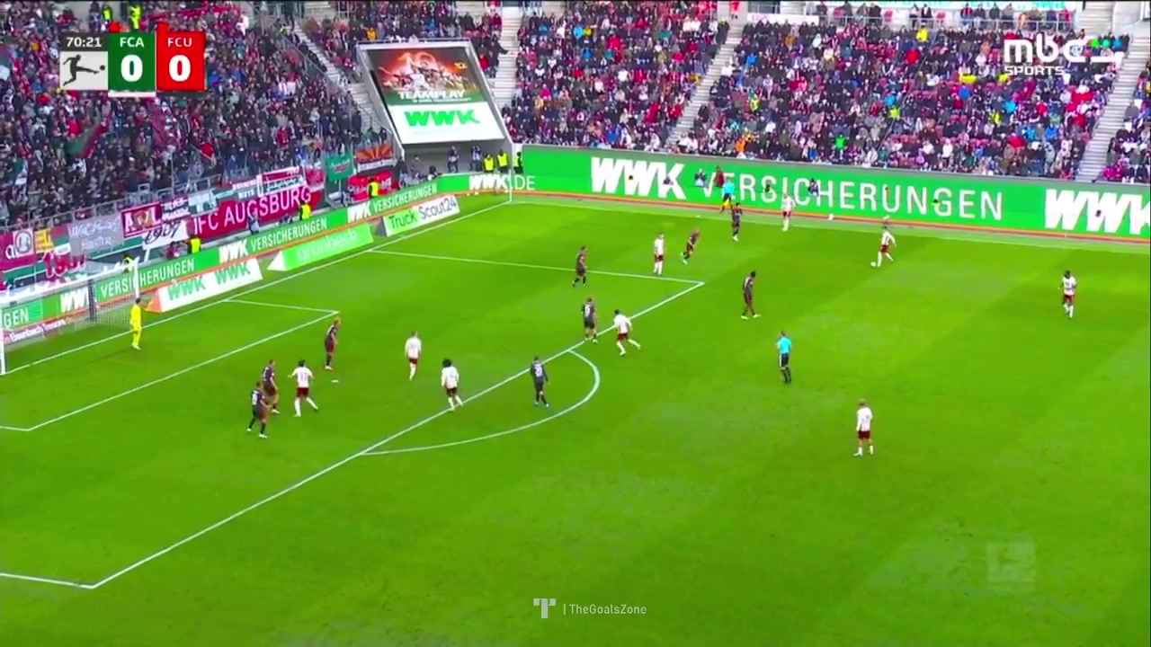 FC Augsburg 1-0 Union Berlin — Han-Noah Massengo 71'
