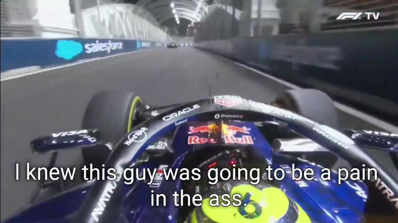Isack Hadjar on the radio during the race, when he had to overtake Franco Colapinto