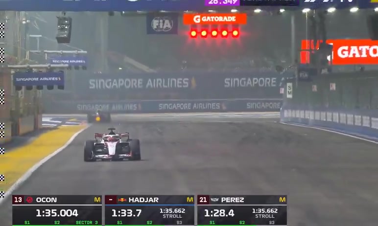 Timing system issues during the Singapore GP
