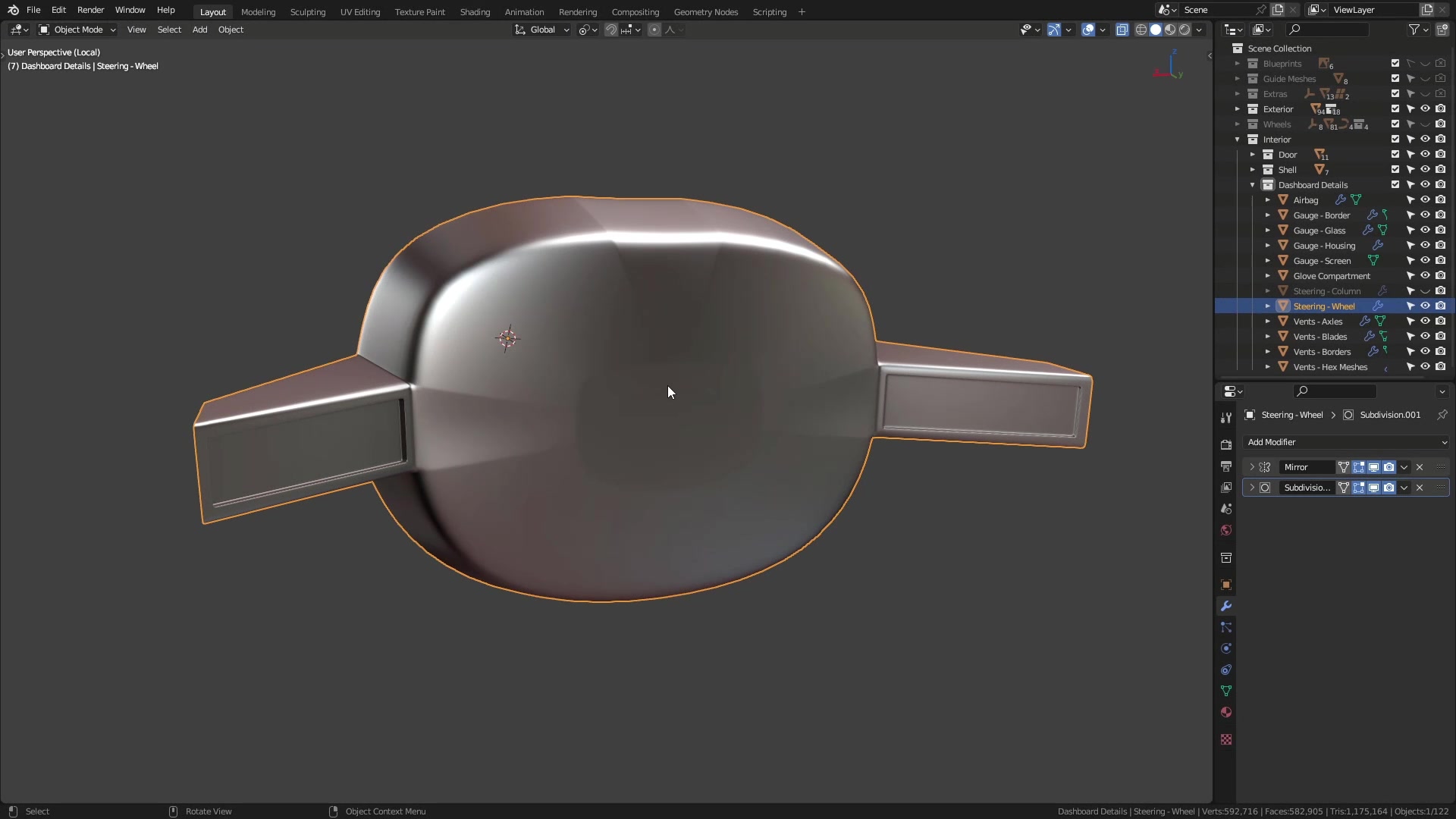 B3D - Cars IO - 21 - Modeling - Interior - Steering - 05 - Airbag
