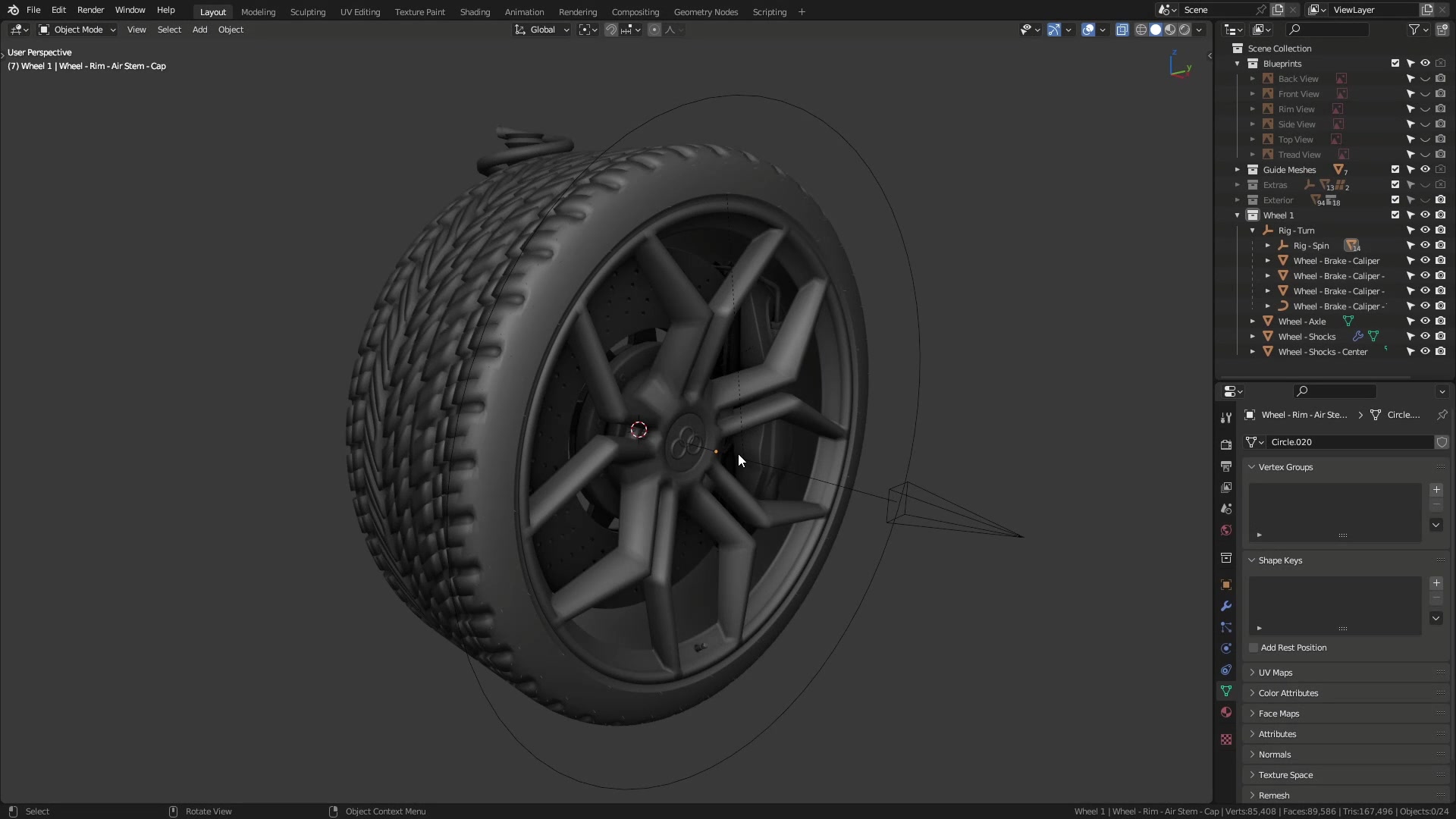 B3D - Cars IO - 17 - Modeling - Exterior - Wheels - 14 - All Other Wheels