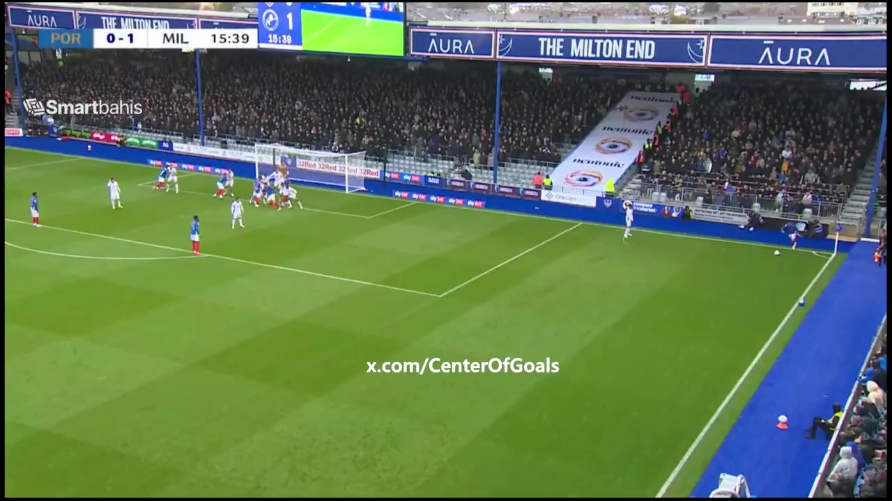 Portsmouth 1-1 Millwall — Tristan Crama 16'