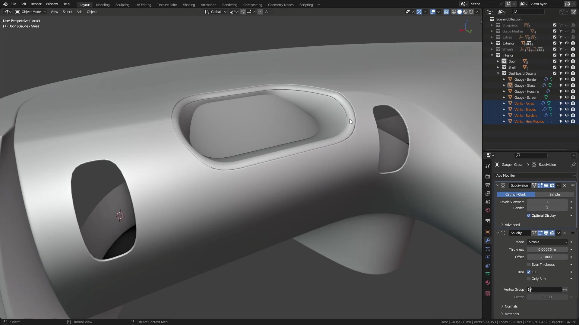 B3D - Cars IO - 20 - Modeling - Interior - Dashboard - 11 - Air Bag
