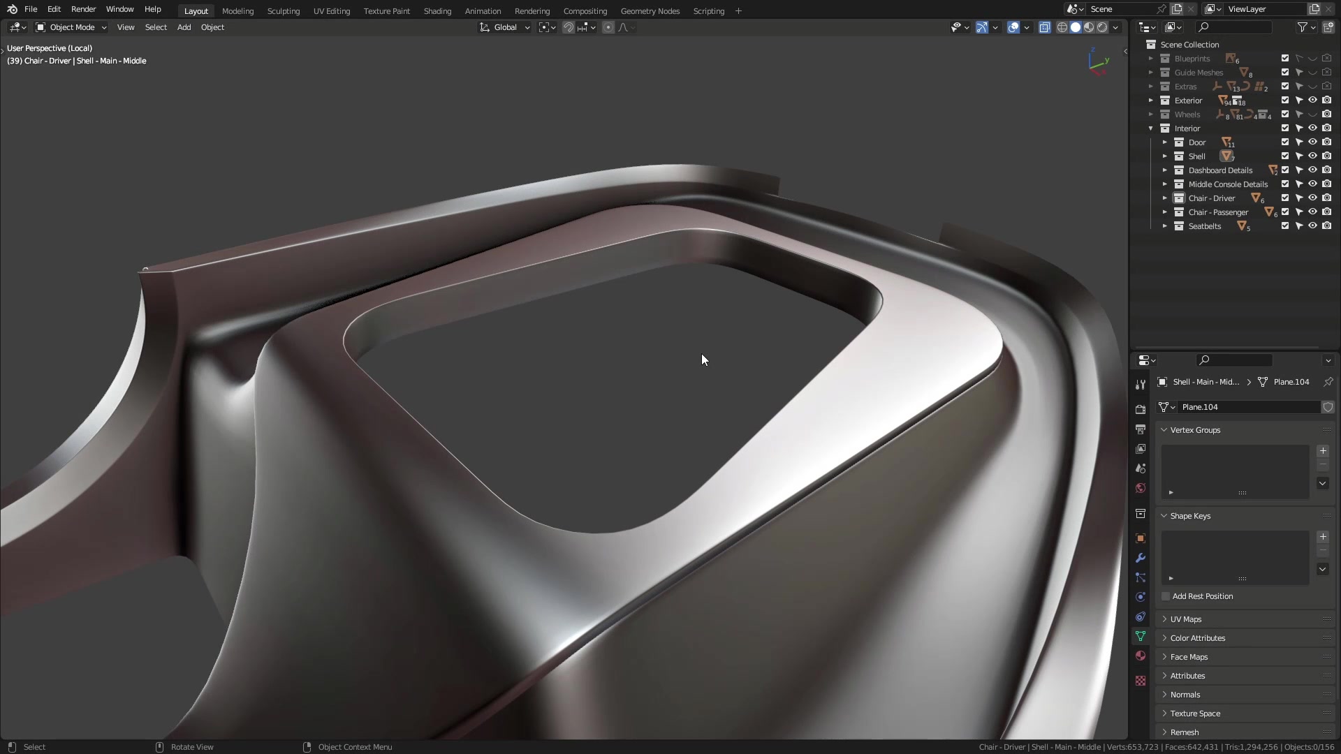 B3D - Cars IO - 25 - Modeling - Interior - Engine Cover - 02 - Main Shell