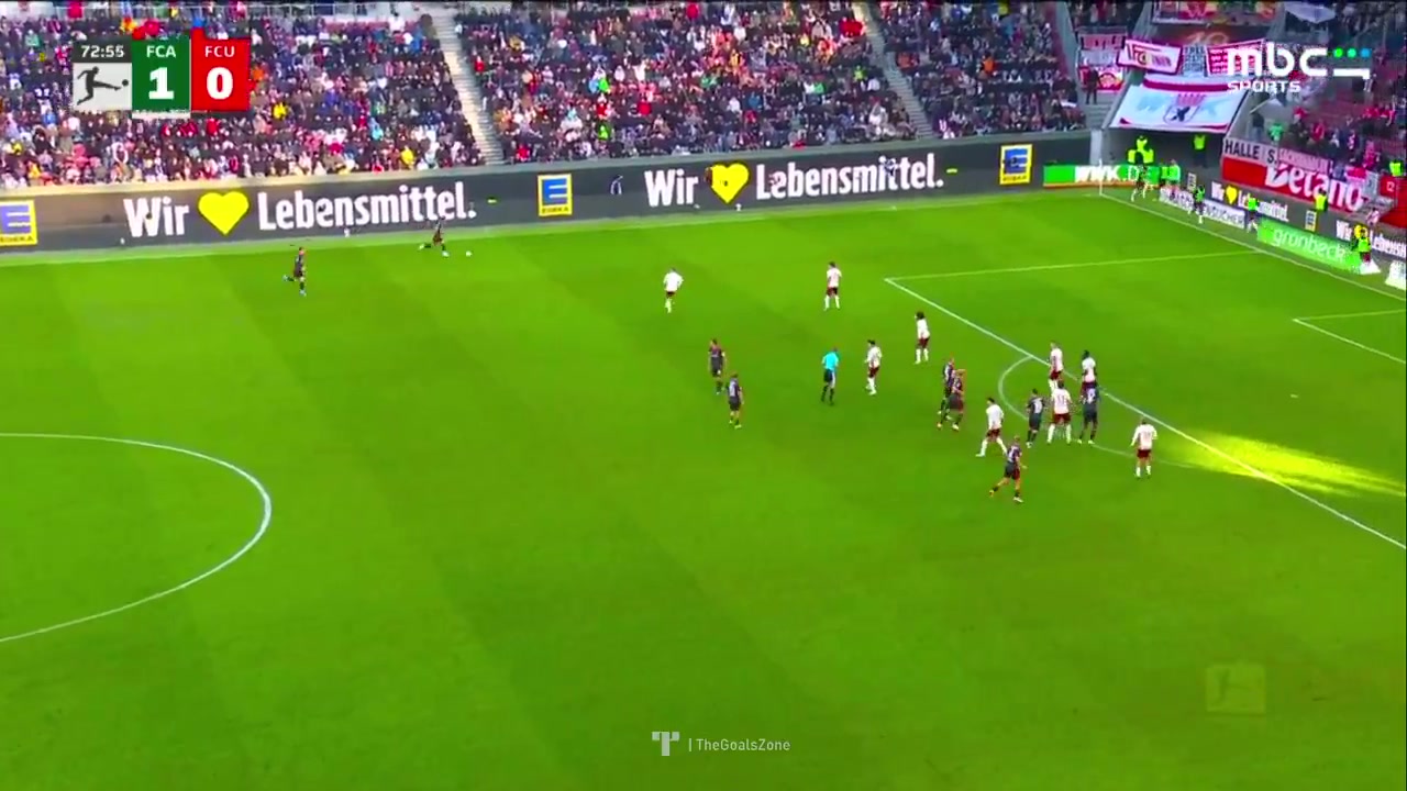 FC Augsburg 1-1 Union Berlin — Janik Haberer 74'