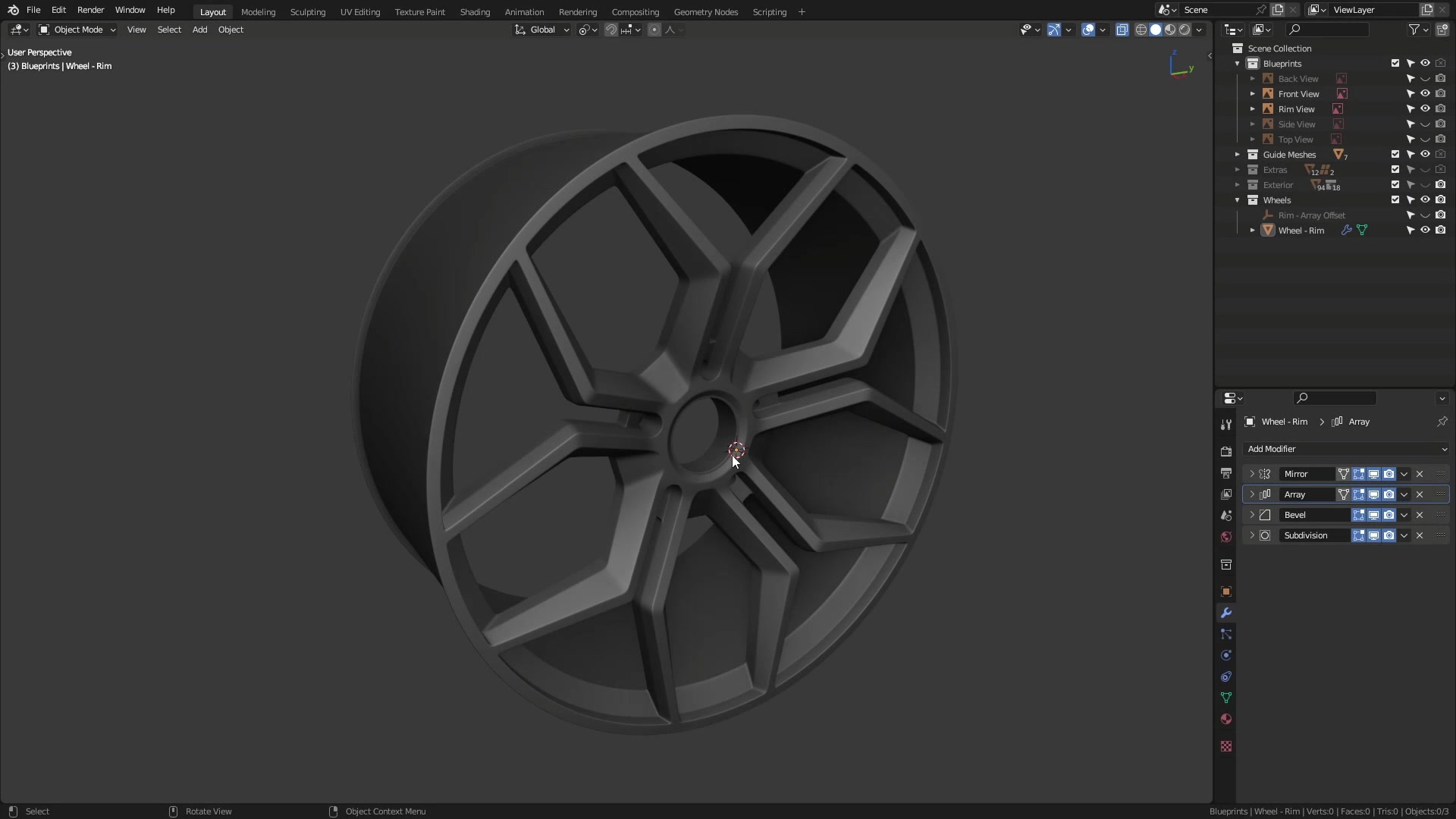 B3D - Cars IO - 17 - Modeling - Exterior - Wheels - 02 - Center Cap