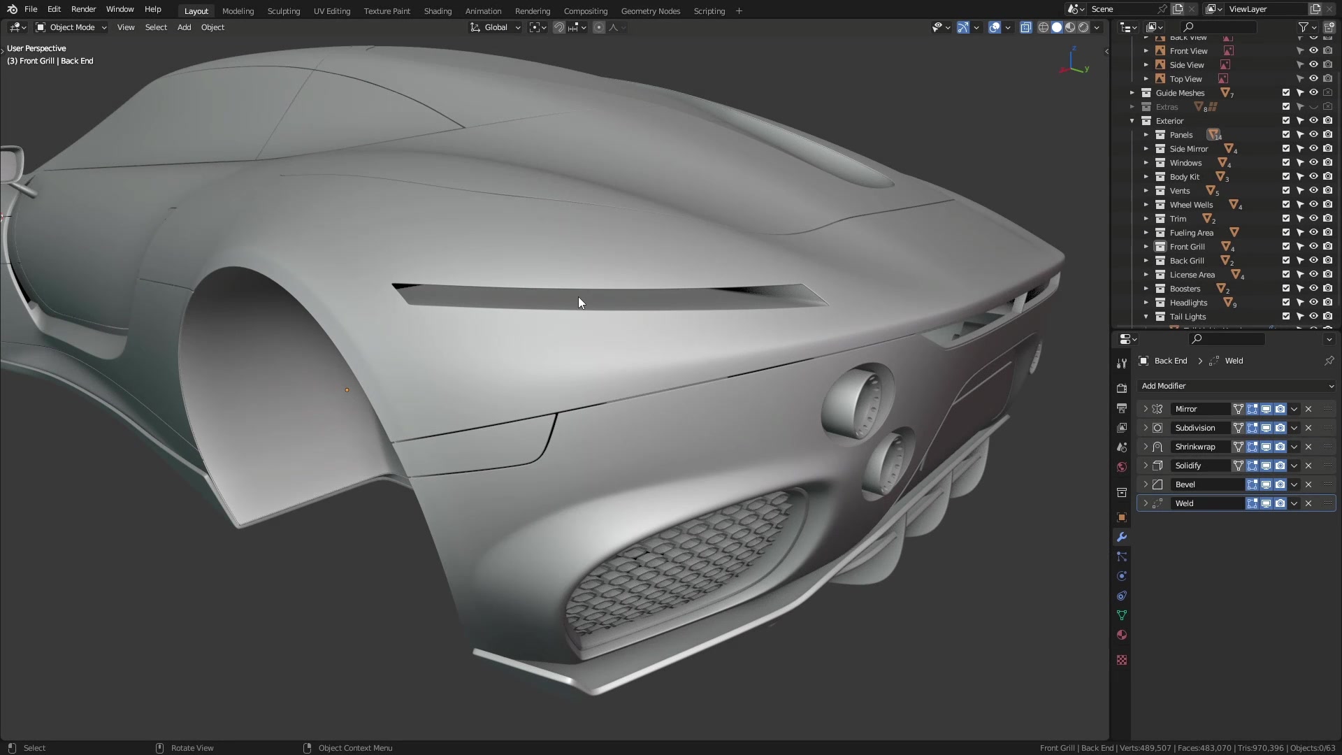 B3D - Cars IO - 13 - Modeling - Exterior - Tail Lights - 02 - Light
