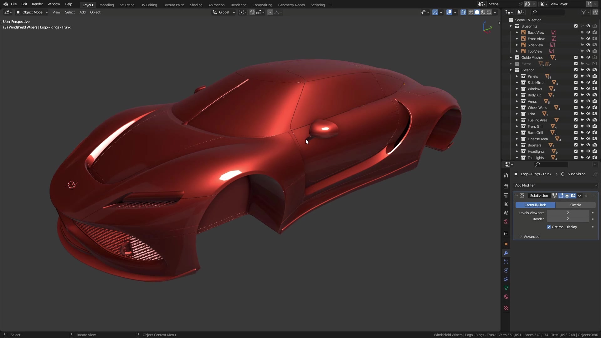 B3D - Cars IO - 16 - Modeling - Exterior - Other Details - 03 - Logo - Julietta