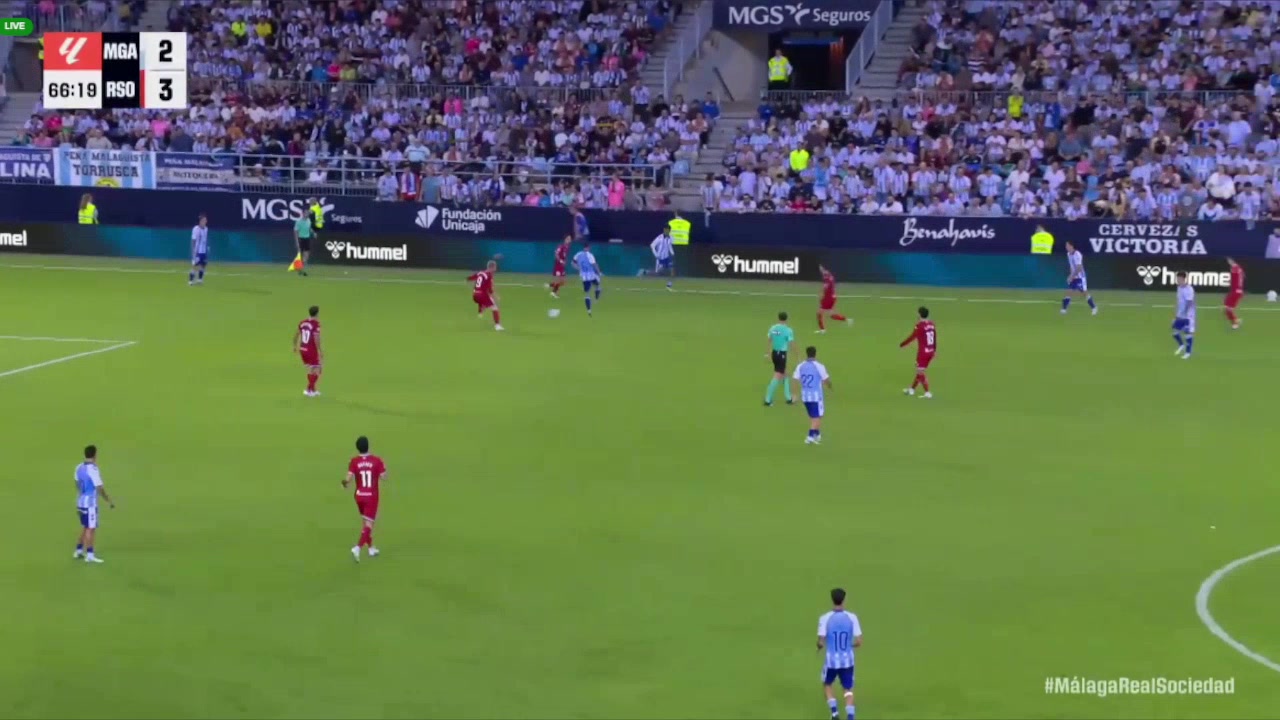 Málaga 2-4 Real Sociedad — Mikel Oyarzabal 67'