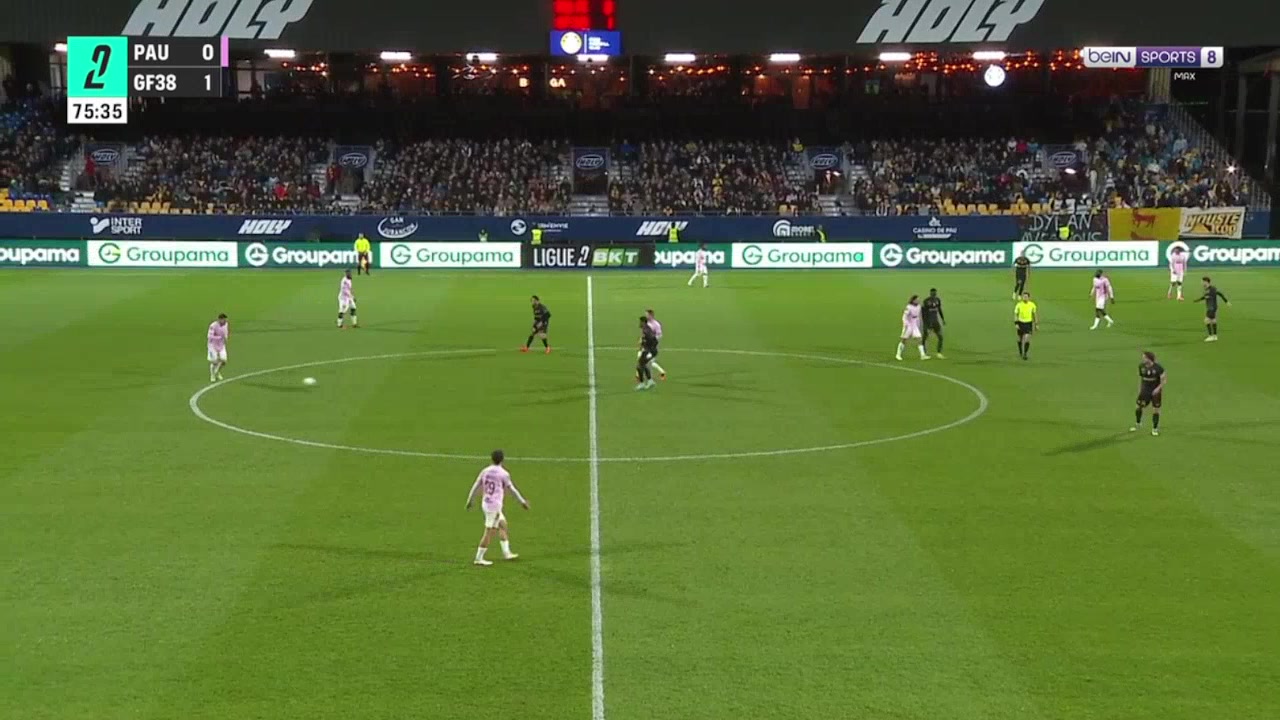 Pau FC 1-1 Grenoble — Hacene Benali 77'