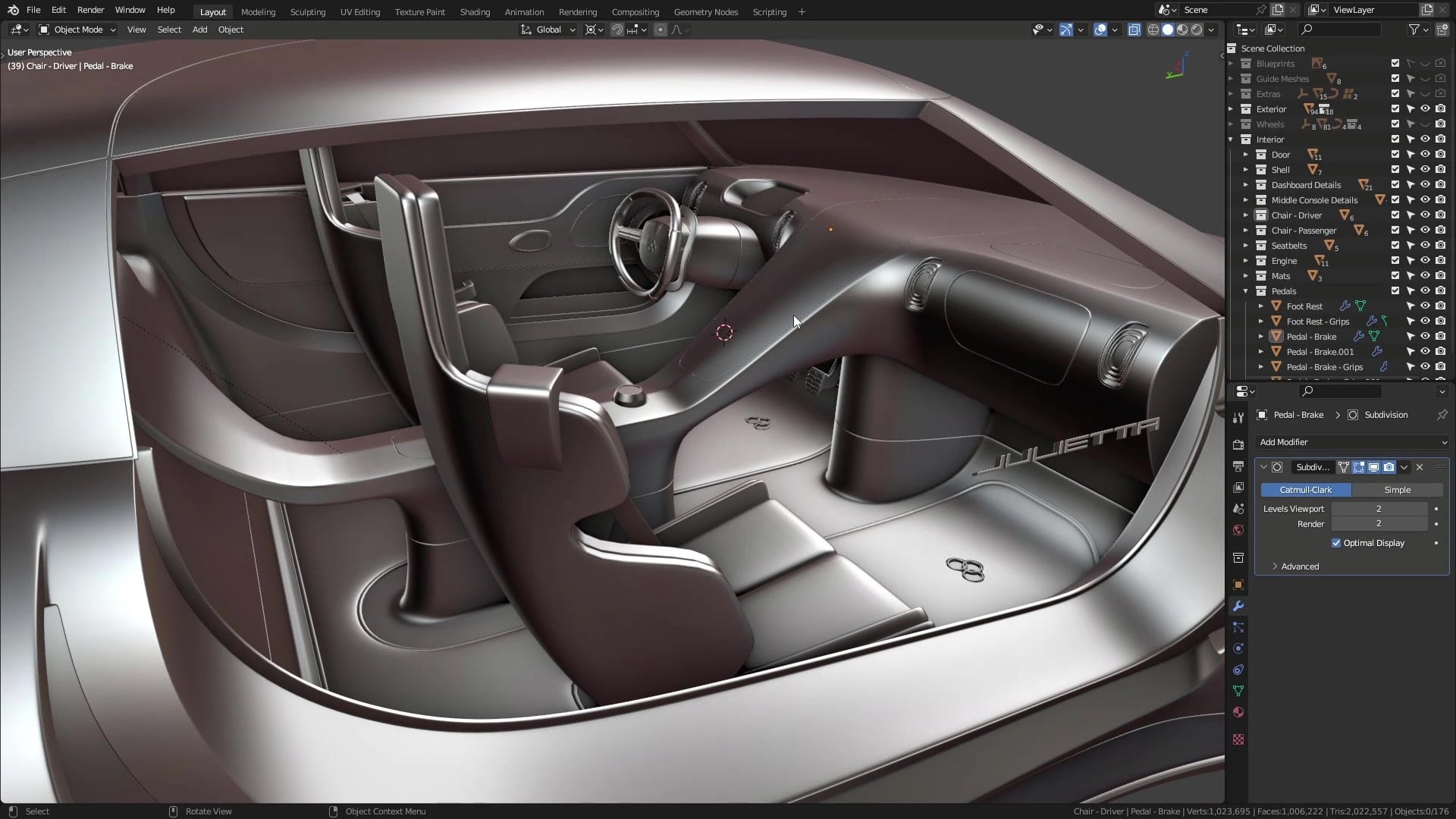 B3D - Cars IO - 28 - Modeling - Interior - Other Details - 01 - Seals - Roof
