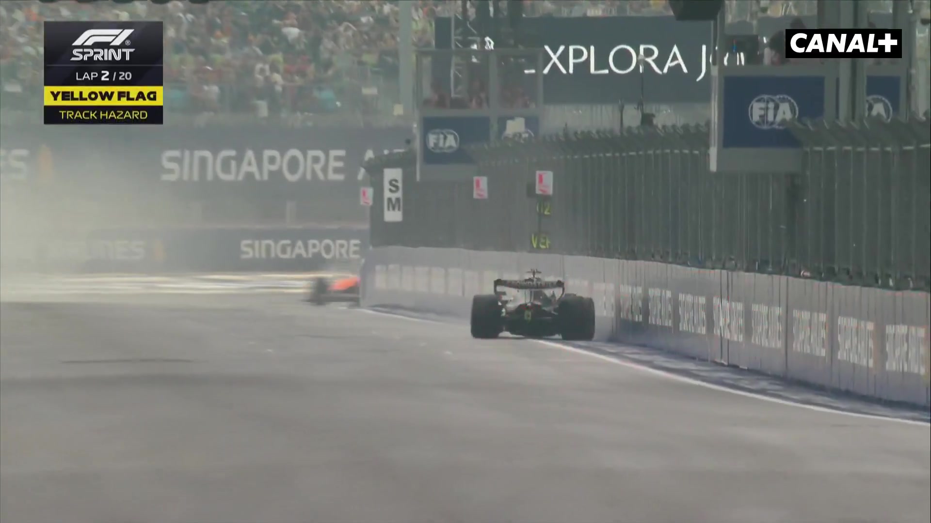 Russell into the wall