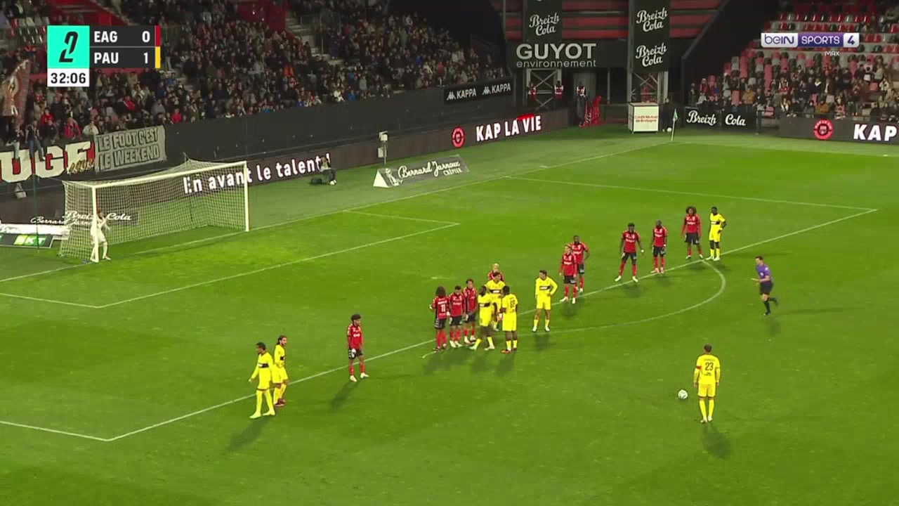 Guingamp 0-2 Pau FC — Bilal Brahimi 33'