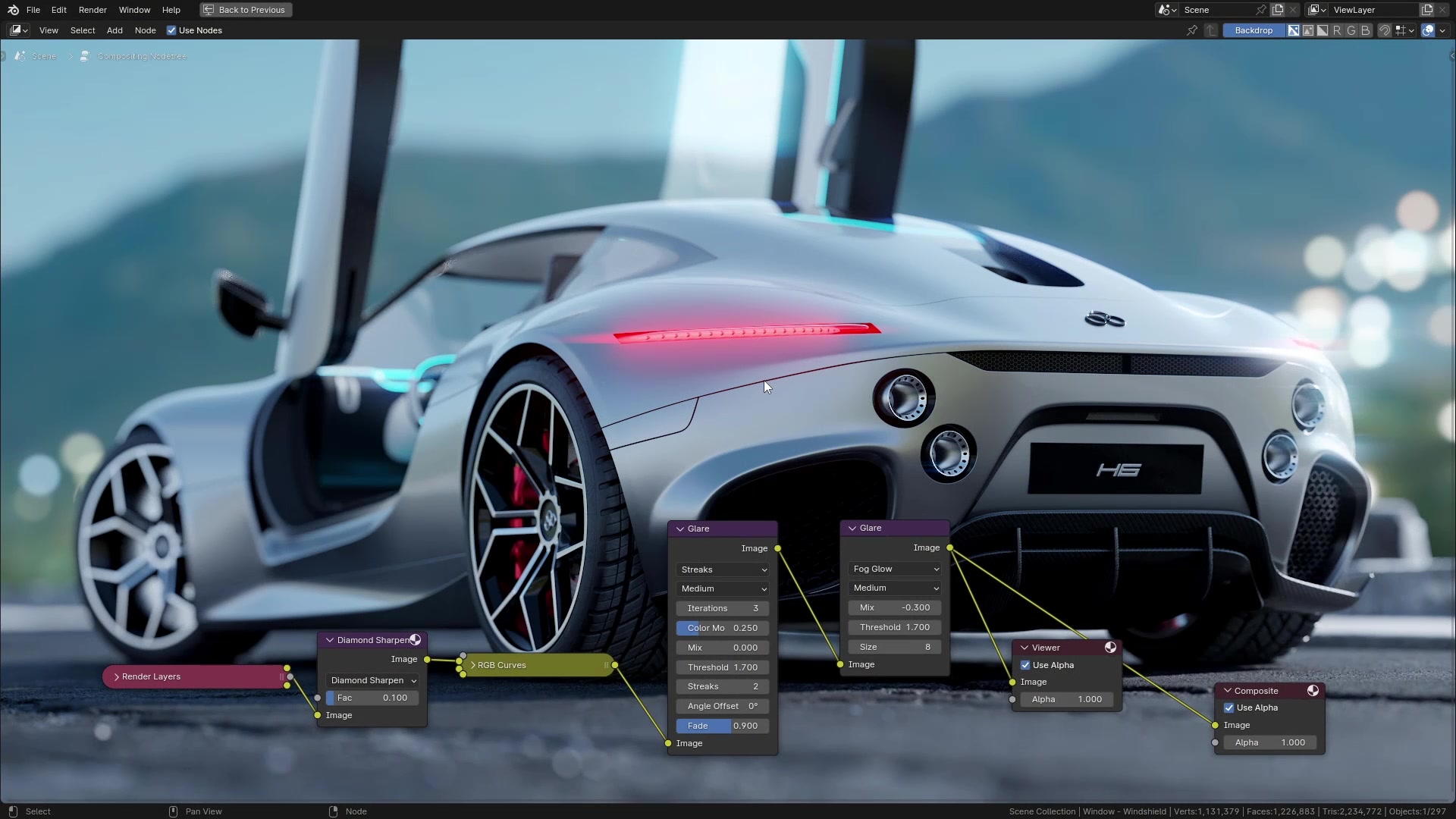 B3D - Cars IO - 33 - Rendering - Mountain View - Back - 02 - Post Processing