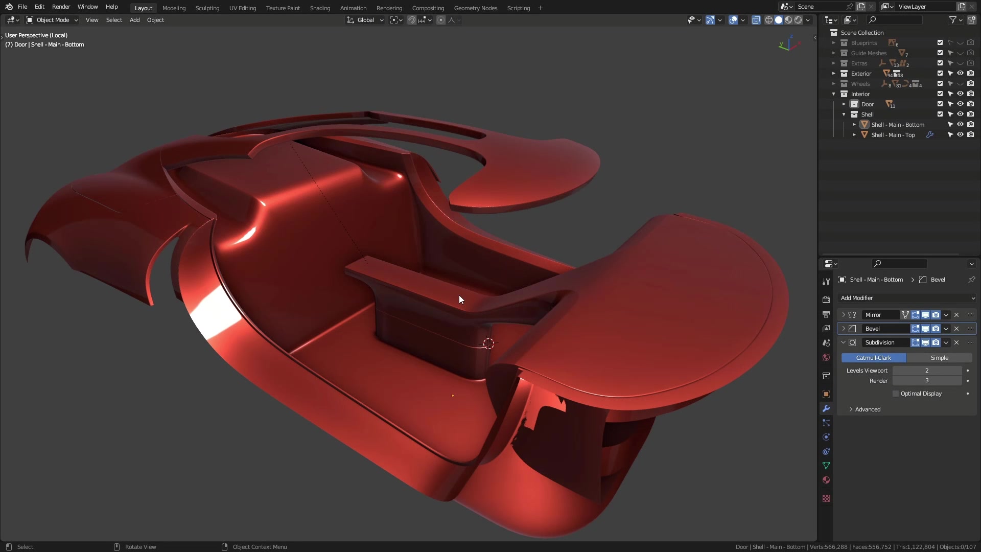 B3D - Cars IO - 19 - Modeling - Interior - Full Shell - 09 - Engine Platform