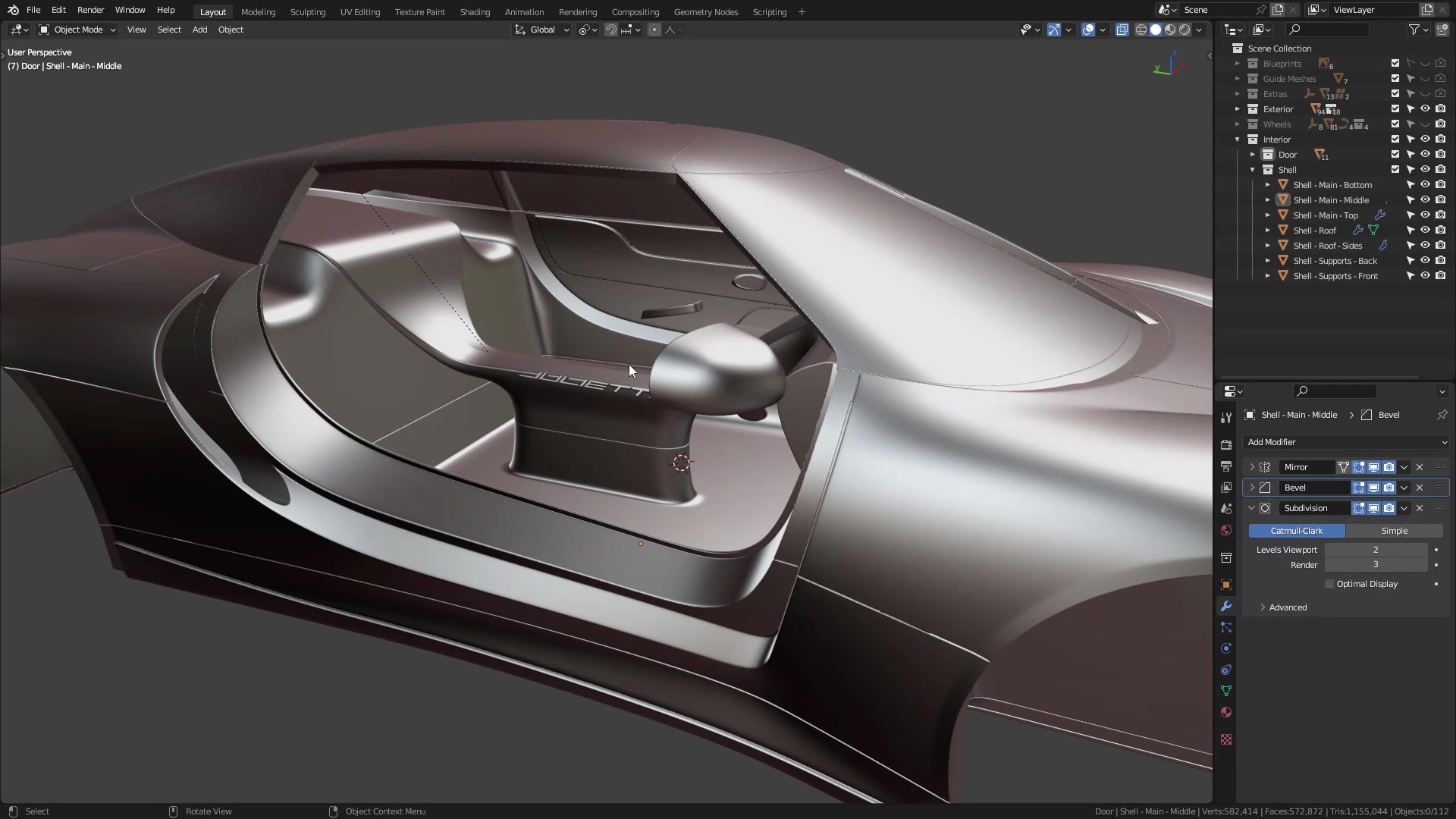 B3D - Cars IO - 20 - Modeling - Interior - Dashboard - 01 - Adding Extra Geometry
