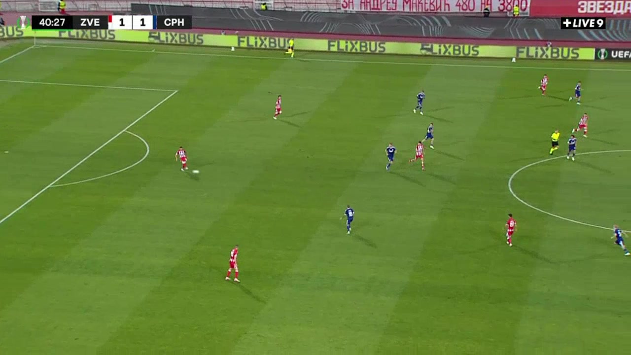 Crvena Zvezda 2-1 FC Copenhagen — Vasilije Kostov 41'
