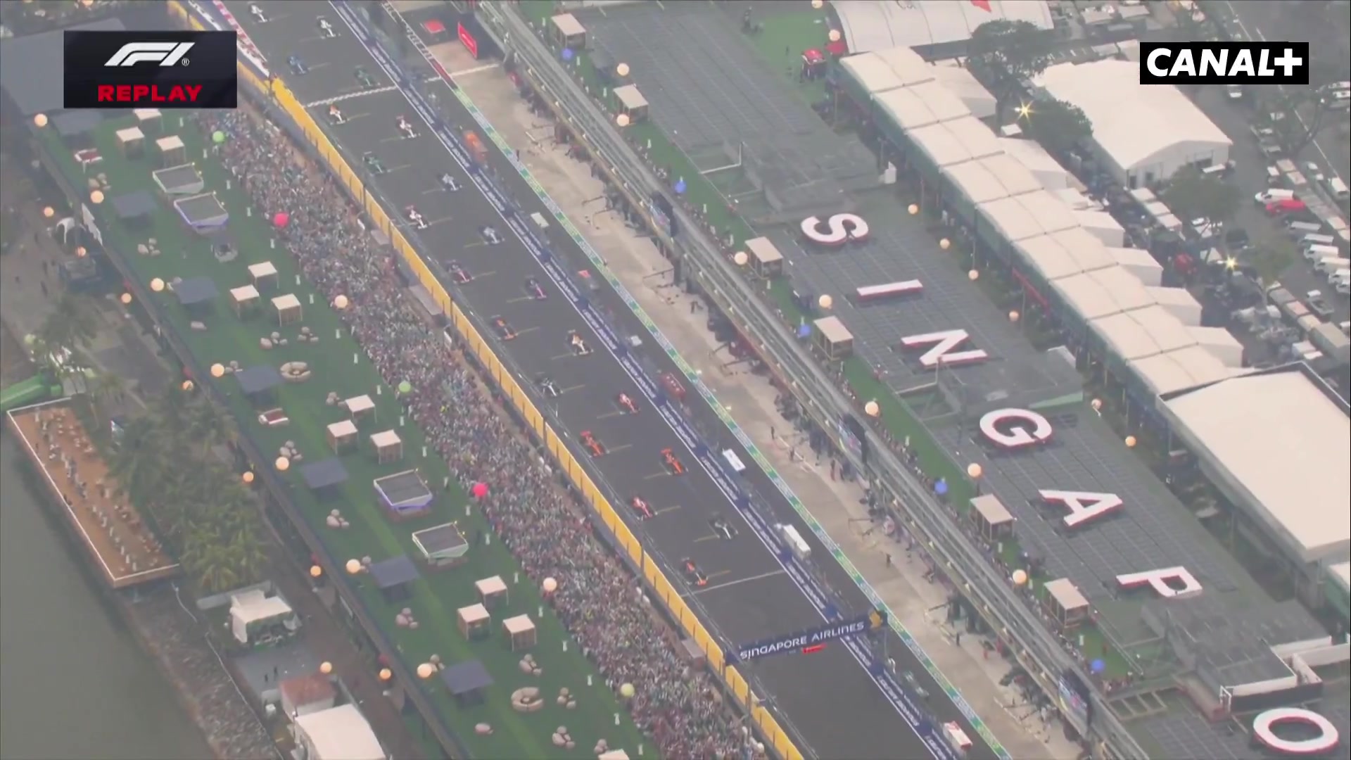 Hamilton's start in the wet conditions at Singapore