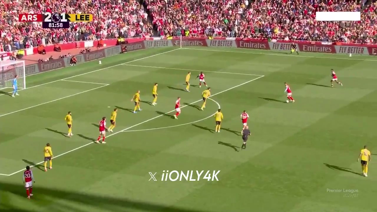 Arsenal  chance agaisnt Leeds 82'