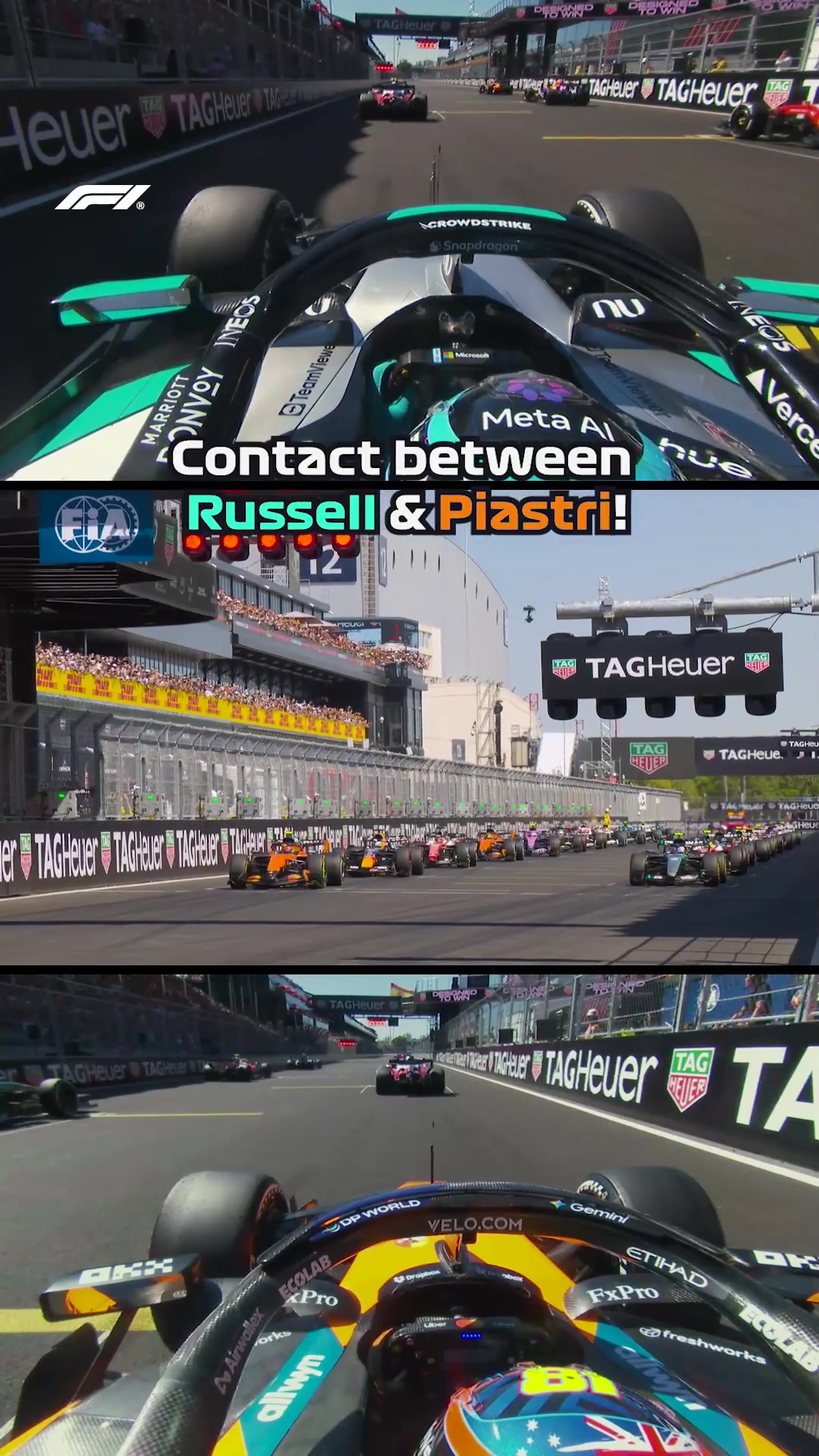 Russell-Piastri Collision 2026 Spanish GP