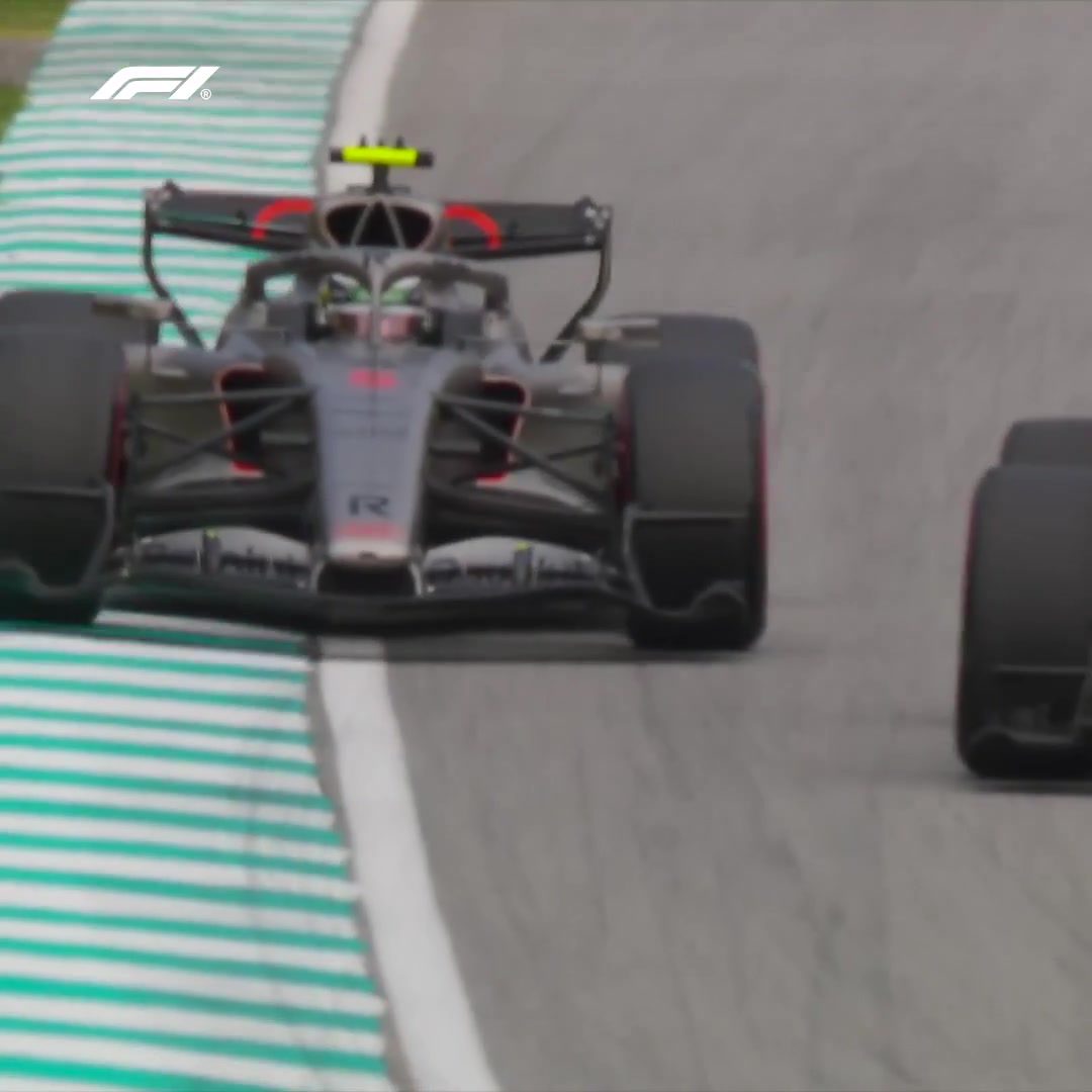 Gabi tries to pass, Lewis struggles with his rear-view mirror