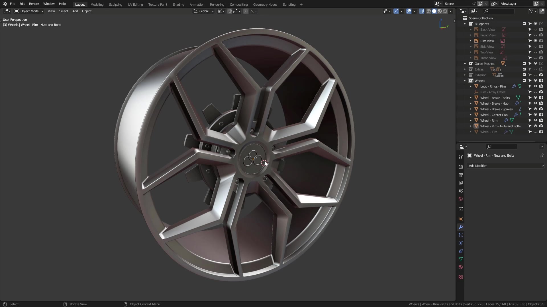B3D - Cars IO - 17 - Modeling - Exterior - Wheels - 07 - Brake Disc