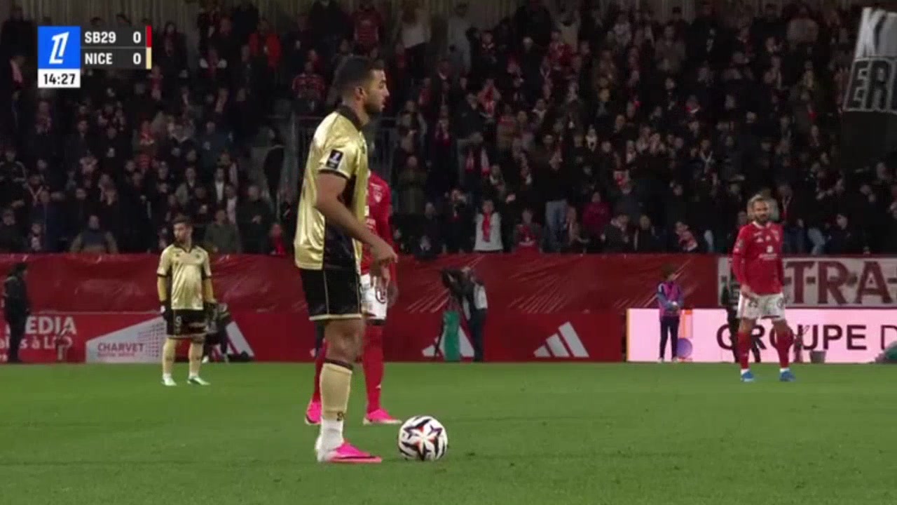 Brest 1-0 Nice — Ludovic Ajorque 15'