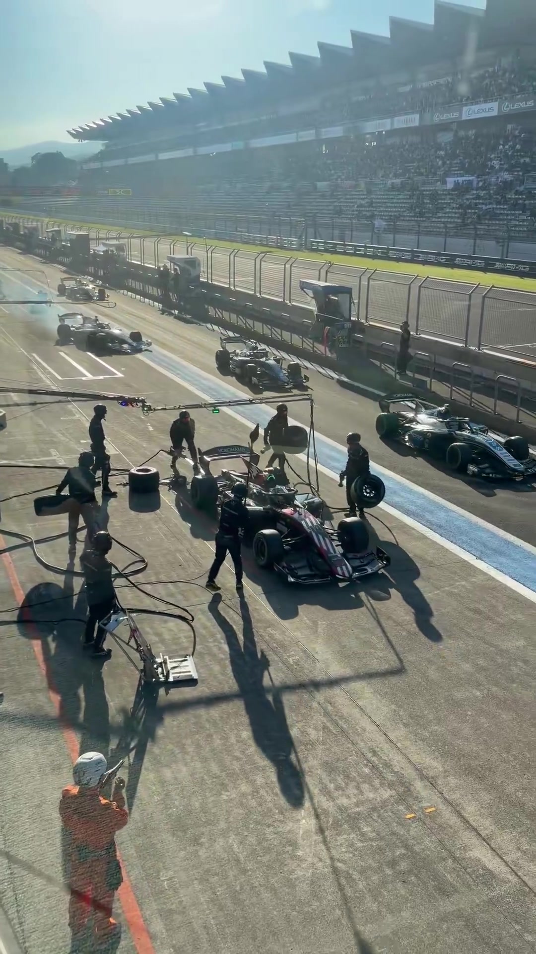 Another angle of the Japanese Super Formula crash.