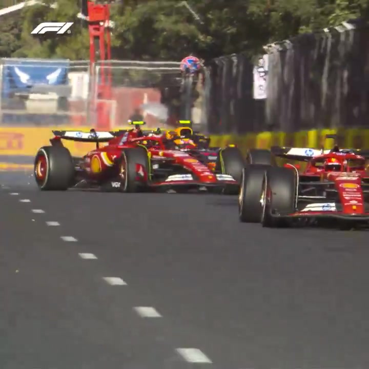 On this day in 2024, Sergio Pérez and Carlos Sainz crashed in the middle of the straight on the penultimate lap in Baku