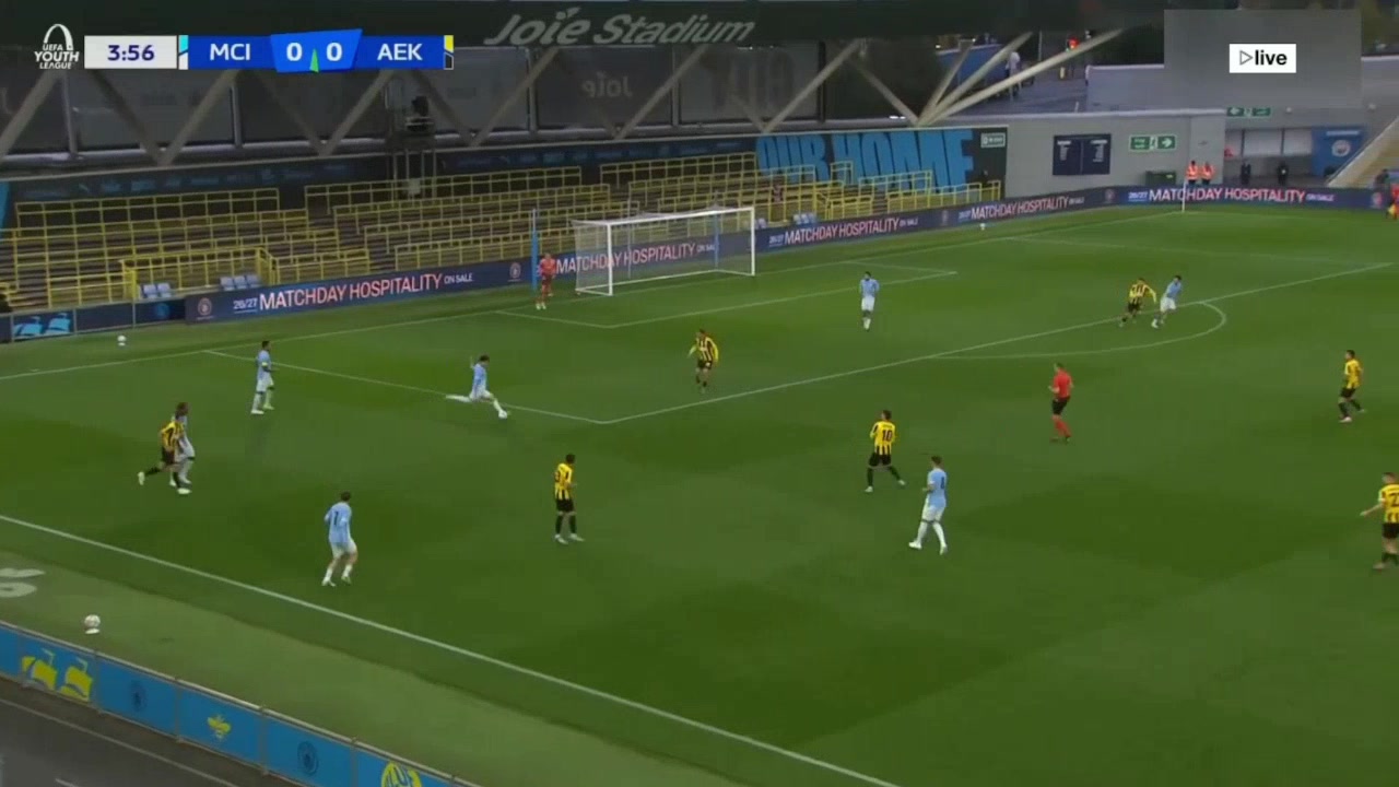 Manchester City U19 0-1 AEK U19 — Dimitrios Sioutas 5'