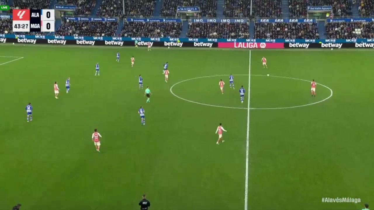 Deportivo Alavés 0-1 Málaga — Adrian Nino 45'